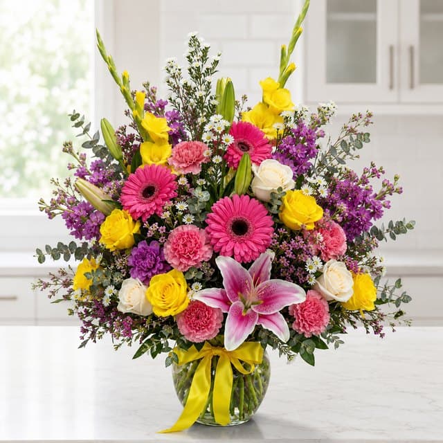 Premium size version of a flower arrangement