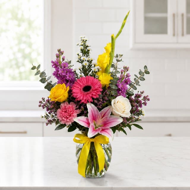 Your uploaded flower arrangement photo